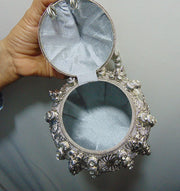 Silver Metal Pearl Beaded Potli Style Designer Bag