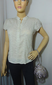 Silver Metal Pearl Beaded Potli Style Designer Bag