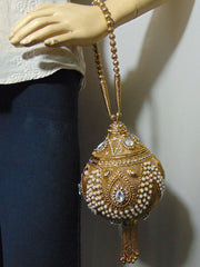 Metal Round Bags/Potli Bag for women