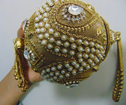Metal Round Bags/Potli Bag for women