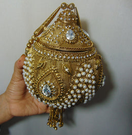 Metal Round Bags/Potli Bag for women