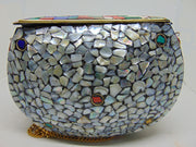 Mosaic Shell Metal Handbag