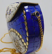 Party Wear Mosaic Metal Clutches