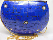 Party Wear Mosaic Metal Clutches