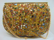 Yellow pearl millet Stone Clutch Purse