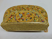 Yellow pearl millet Stone Clutch Purse
