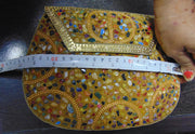 Yellow pearl millet Stone Clutch Purse