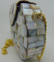 Mop Filled Metal Box Clutch Bag