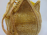 Wristlet Golden Bridal Potli Bag