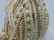 Wristlet Golden & silver sequence Bridal Potli Bag