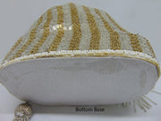 silver golden bead Bridal Potli Bag