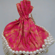 Pearl bead Bridal Potli Bag