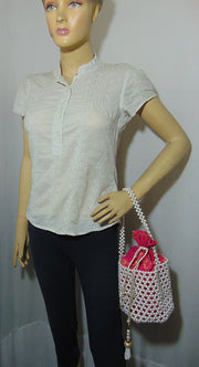 Pearl bead Bridal Potli Bag