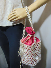 Pearl bead Bridal Potli Bag