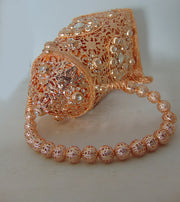 Women gift Silver Metal bag Bridal Clutch