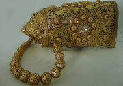Women gift Silver Metal bag Bridal Clutch