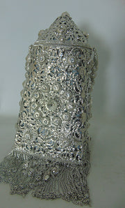 Women gift Silver Metal bag Bridal Clutch