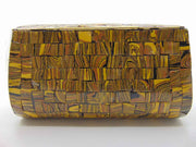 Rectangle golden Mosaic Box Clutch Bag
