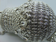 Metal mesh Crystals and rhinestones clutch bag
