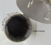 Metal mesh Crystals and rhinestones clutch bag