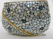 sea shell Multi Mosaic Heart design clutch bags