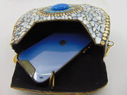 sea shell Multi Mosaic Heart design clutch bags