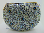 sea shell Multi Mosaic Heart design clutch bags