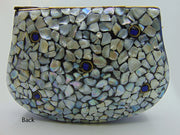 seashell Mosaic metal clutch bag