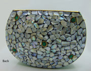 seashell Mosaic metal clutch bag