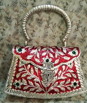 Metal Handle Clutch Bag Girl Women Party Gift