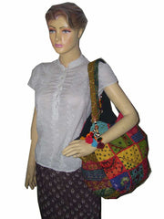 KATHA ZARI WORK  ROUND SHOULDER BAG