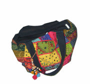 KATHA ZARI WORK  ROUND SHOULDER BAG