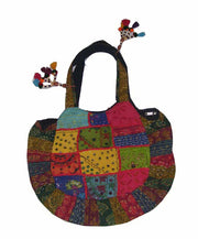 KATHA ZARI WORK  ROUND SHOULDER BAG