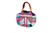 KATHA ZARI WORK  ROUND SHOULDER BAG