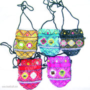 SATIN EMBROIDED DRAWSTRING