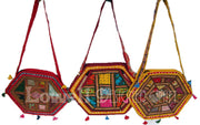 HEXAGONAL SHAPE ETHNIC BAG