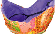 PATCHWORK ETHNIC SHOULDER BAG WITH SHELL