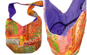 PATCHWORK ETHNIC SHOULDER BAG WITH SHELL