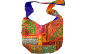 PATCHWORK ETHNIC SHOULDER BAG WITH SHELL