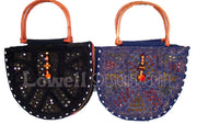 EMBROIDERY WOODEN HANDLE BAG