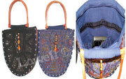 EMBROIDERY WOODEN HANDLE BAG