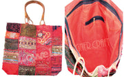 WOODEN HANDLE ETHNIC BAG