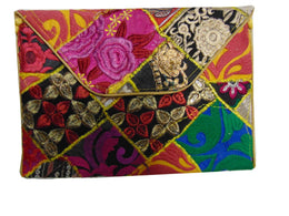 OLD EMBROIDERY CLUTCH BAG