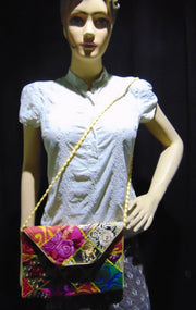 OLD EMBROIDERY CLUTCH BAG