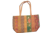 SILK ZARI BORDER HAND BAG