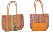 SILK ZARI BORDER HAND BAG
