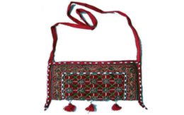 BLOCK PRINT BEADED PURSE BAG