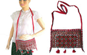 BLOCK PRINT BEADED PURSE BAG