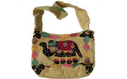 PATCHWORK CANVAS SHOULDER BAG