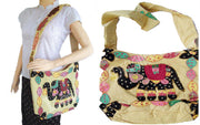 PATCHWORK CANVAS SHOULDER BAG